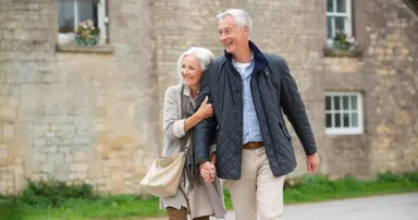 adorable senior couple in cupertino having some quality time outdoors